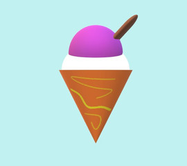 ice cream in a cone