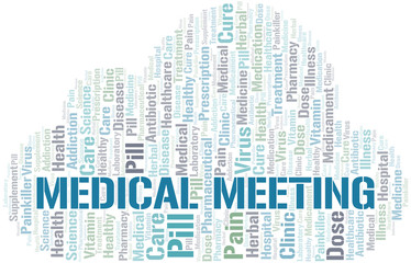 Obraz premium Medical Meeting word cloud collage made with text only.