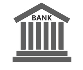bank icon on white background