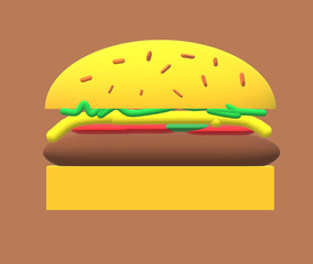 vector illustration of a hamburger