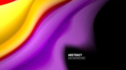 Liquid colors fluid gradients on black background