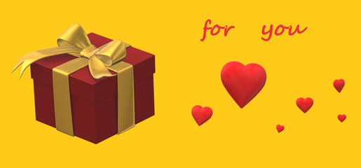 happy birthday box with ribbon