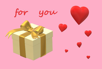 happy birthday box with ribbon