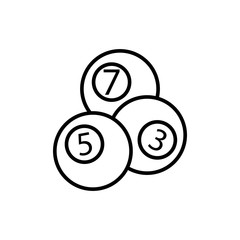 Billiard Ball Icon Design Vector Template