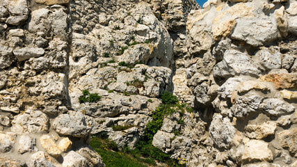 Ruins of the castle in Olsztyn. Free space for an inscription