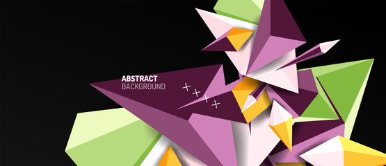 Trendy simple triangle abstract background, dynamic motion concept. Vector Illustration For Wallpaper, Banner, Background, Card, Book Illustration, landing page