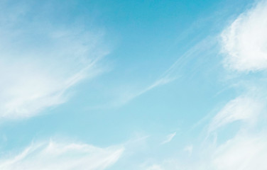 beautiful blue sky with white clouds