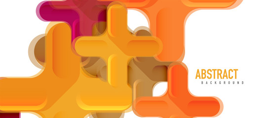 Glossy multicolored plastic style cross composition, x shape design, techno geometric modern abstract background. Trendy abstract layout template
