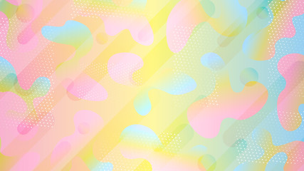 Brochure Layout Modern Memphis Abstract Background.  Multicolor, Flat Vector Illustration. Modern Graphic Elements. Memphis For Web Design. Hipster Template On Colorful Backdrop.