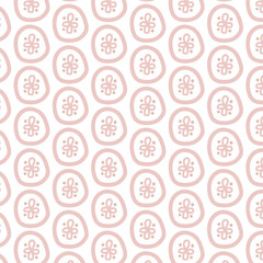 Flower pattern. Round element. Abstract background.