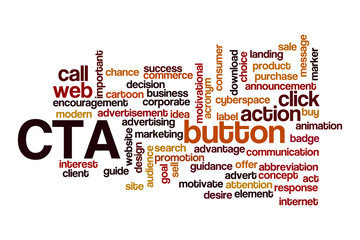 CTA word cloud concept