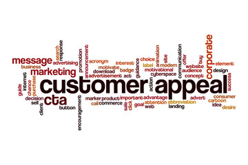 Customer appeal word cloud concept