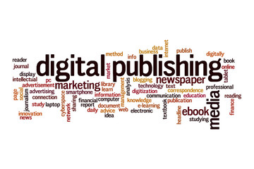 Fototapeta premium Digital publishing word cloud concept