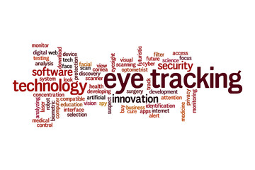 Eye tracking word cloud concept