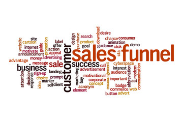 Sales funnel demo word cloud concept