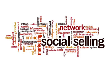 Social selling word cloud concept