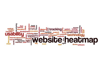Website heatmap word cloud concept
