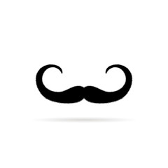 Obraz premium simple mustache icon with shadow