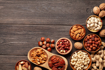 Various dried fruits and nuts