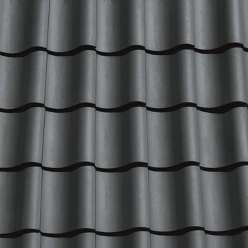 Matte black clay pantile texture