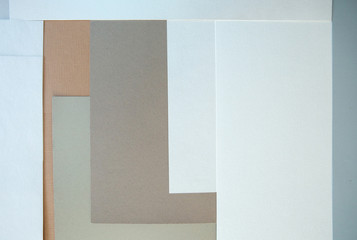 abstraction from textured papers of different colors and shapes, background