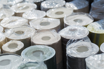 Trendy multicolored modern design rolls Wallpaper as background. Luxury wallpapers for interiors.