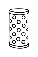 LINEAR DRAWING OF CURLERS FOR CURLING HAIR IN THE STYLE OF DOODLE