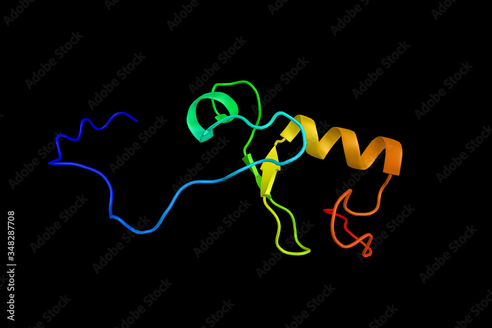 Poster ring finger protein 4, which acts as a transcription factor. has a role in spermatogenesis. 3d rende