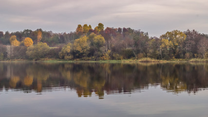 Autumn landscape with a river