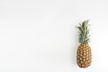 Pineapple fruit on a white background. healthy food