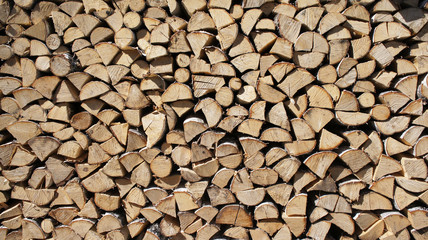 wood firewood background natural abstract
