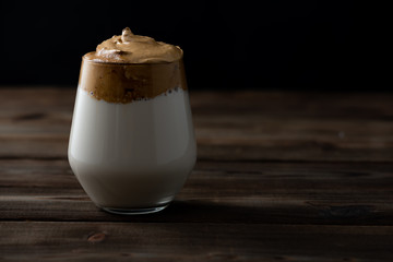 Dalgona Coffee, a trendy fluffy creamy whipped coffee