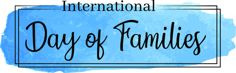 World international day of families watercolor vector designs