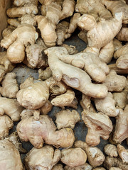 useful ginger root for eating as a background