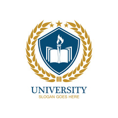 University, Academy, School and Course logo design template