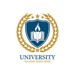 University, Academy, School and Course logo design template