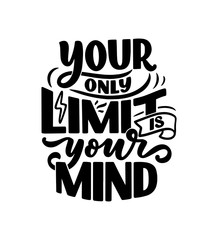 Be yourself lettering slogan. Funny quote for blog, poster and print design. Modern calligraphy text about selfcare. Vector