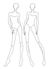 Vector Template of fashion figures