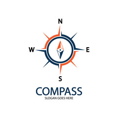 Fototapeta na wymiar Creative Compass Concept Logo Design Template