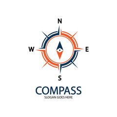 Fototapeta na wymiar Creative Compass Concept Logo Design Template