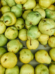 ripe fruit sweet pears for eating as a background