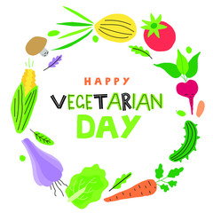 wreath happy vegetarian day