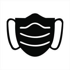 Medical face mask isolated on white background. Vector illustration