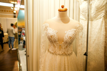 wedding dress on a mannequin