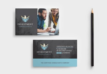 Business Card Layout for Financial and Investment Services