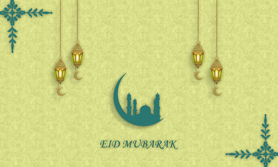 Eid Mubarak.Eid Mubarak islamic design.