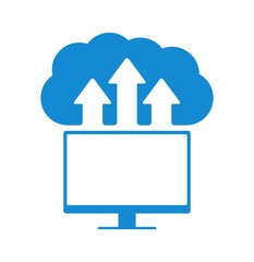 Vector cloud computing concept. Modern design template.