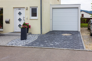 garage next to new building
