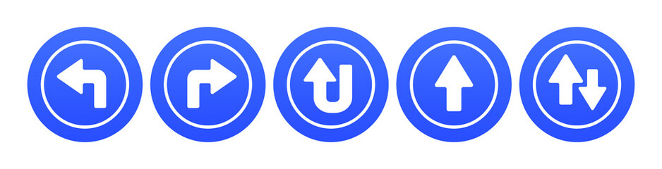 Turn left-right ahead sign