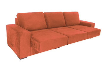 modern  suede couch sofa  isolated